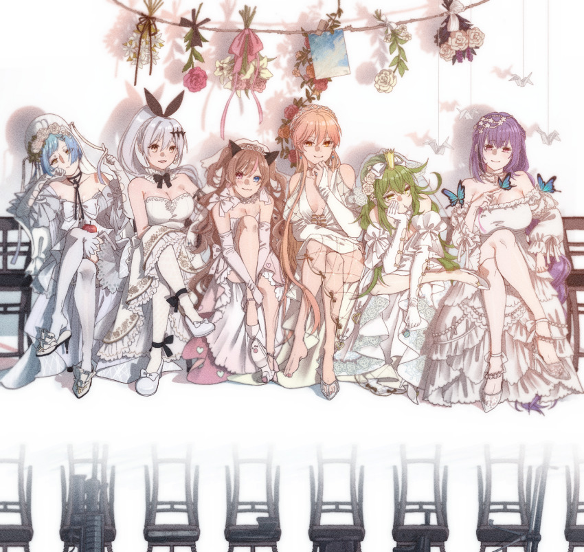 6+girls assault_rifle blonde_hair blue_hair blush bullpup calico_m950 calico_m950a cheek_pistol double-stack_magazine dress five-seven_(girls&#039;_frontline) five-seven_(smile_of_acceptance)_(girls&#039;_frontline) fn_five-seven frown girls&#039;_frontline green_hair gun h&amp;k_mark_23 handgun helical_magazine high-capacity_magazine high_heels highres kalashnikov_rifle light_brown_hair m950a_(girls&#039;_frontline) m950a_(the_warbler_and_the_rose)_(girls&#039;_frontline) machine_pistol match_grade match_grade_firearm match_grade_pistol mk23_(conveyed_feelings)_(girls&#039;_frontline) mk23_(girls&#039;_frontline) multiple_girls offensive_handgun official_alternate_costume ots-14_(destined_love)_(girls&#039;_frontline) ots-14_(girls&#039;_frontline) ots-14_groza pdw-caliber_pistol pistol ponytail purple_hair rabb_horn reflection rifle silver_hair sitting smile weapon wedding_dress zas_m21_(affections_behind_the_bouquet)_(girls&#039;_frontline) zas_m21_(girls&#039;_frontline) zastava_m21 zb-26_(girls&#039;_frontline) zb-26_(the_1000th_paper_crane)_(girls&#039;_frontline) zb_26