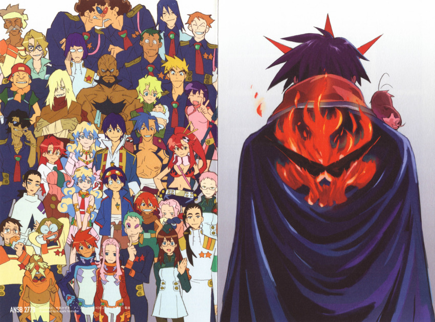 00s 6+boys 6+girls aged_down aged_up ailac_coega aliac_coega attenborough_cortitch barinbo boota_(ttgl) cybela_kuto darry_adai dayakka dual_persona everyone fire gabal gabal_docker gimmy_adai guinble highres jogan kamina_(ttgl) kidd_coega kinon_bachika kittan_bachika kiyal_bachika kiyoh_bachika leeron_littner leite_jokin lordgenome makken multiple_boys multiple_girls nia_teppelin nishigori_atsushi official_art old_coco oversized_limbs rossiu_adai scan simon_(ttgl) spoilers tengen_toppa_gurren_lagann tetsukan viral_(ttgl) yoko_littner yomako zoushi_kanai