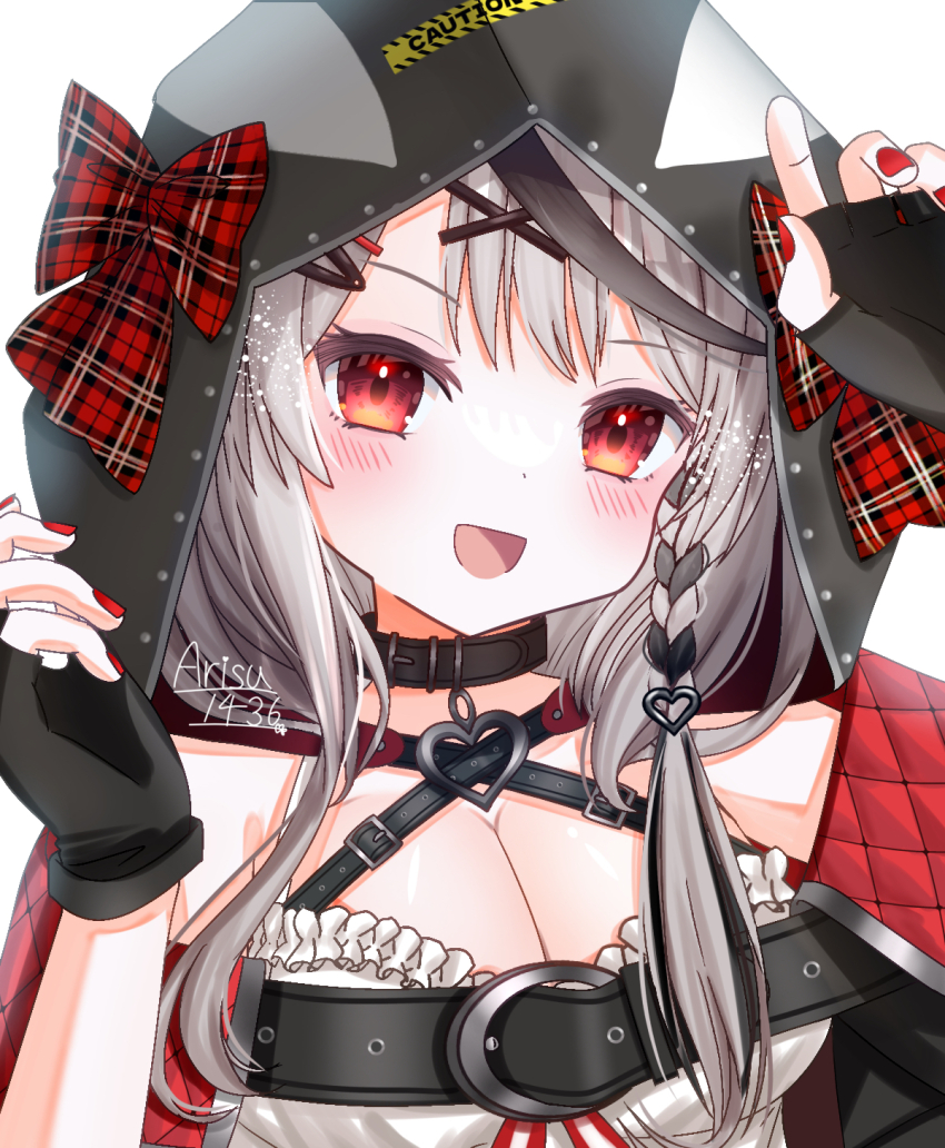 1girl arisuuuuu.1436 breasts highres hololive holox large_breasts orca orca_girl ribbon sakamata_chloe virtual_youtuber