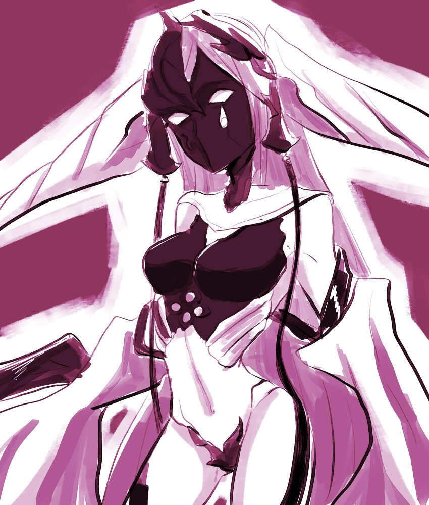 1girl grimms_notes hollow_guardian_(grimms_notes) monster_girl navel renka_rikaoro solo tagme
