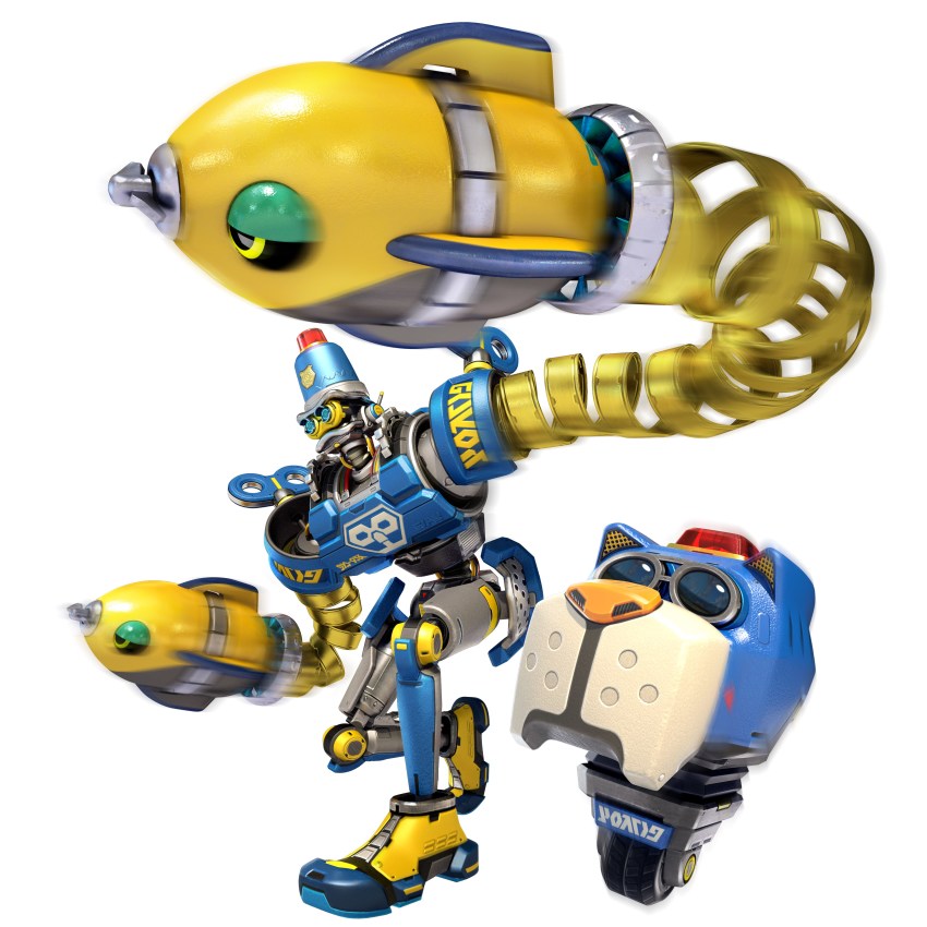 absurdres arms_(game) barq byte_(arms) dog highres nintendo official_art robot