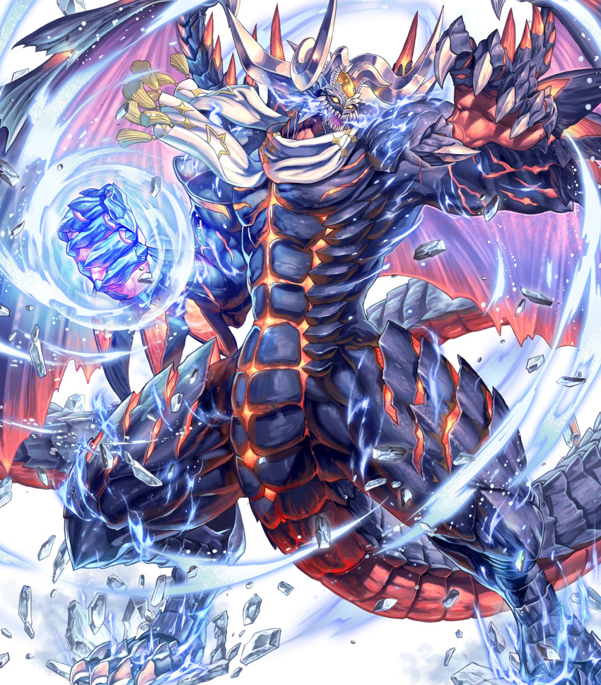 demon demon_horns evil_smile fire_emblem fire_emblem_heroes fomortiis_(fire_emblem) fomortiis_(winter)_(fire_emblem) highres horns nintendo non-web_source official_alternate_costume official_art smile