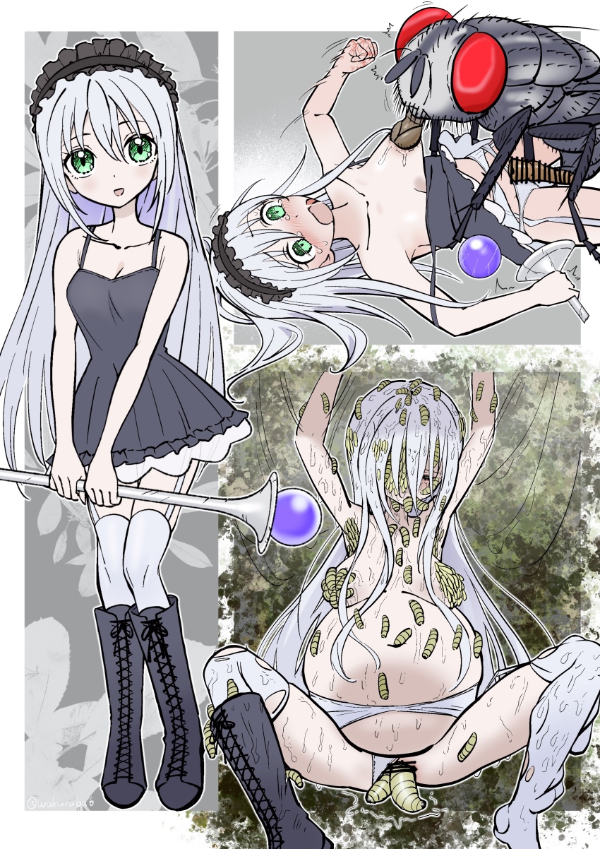 absurdres bestiality bug giving_birth highres larva original pregnant wakuraba6