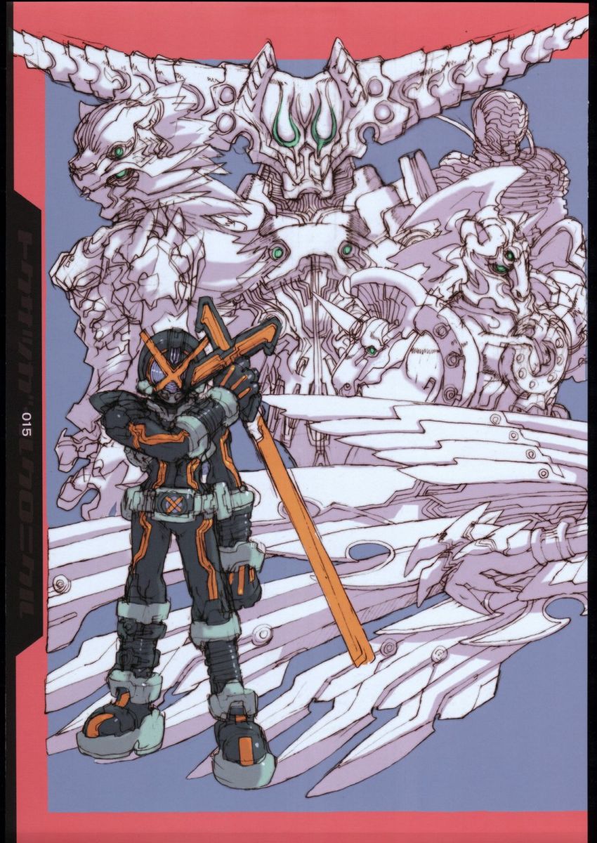 centipede_orphnoch dragon_orphnoch highres horse_orphnoch kamen_rider kamen_rider_555 kamen_rider_faiz kamen_rider_kaixa nakayama_tooru orphnoch wolf_orphnoch