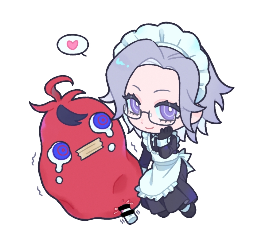 1boy alternate_costume aotsuki_eito apron assisted_rape back_bow bar_censor black_dress black_gloves black_shoes blob blue_eyes bow censored chibi chibi_only chinese_commentary closed_mouth commentary_request crossdressing crossdressing_(mtf) crying crying_with_eyes_open dildo dress enmaided eyelashes frilled_apron frills gloves grey_hair heart highres maid male_focus male_maid neck_ribbon purple_eyes rape ribbon sex_toy shoes short_hair simple_background smile speech_bubble spoilers spoken_heart sumino_takumi tears the_hundred_line_-last_defense_academy- vibrator white_apron white_background white_ribbon xuxigua1029 yaoi