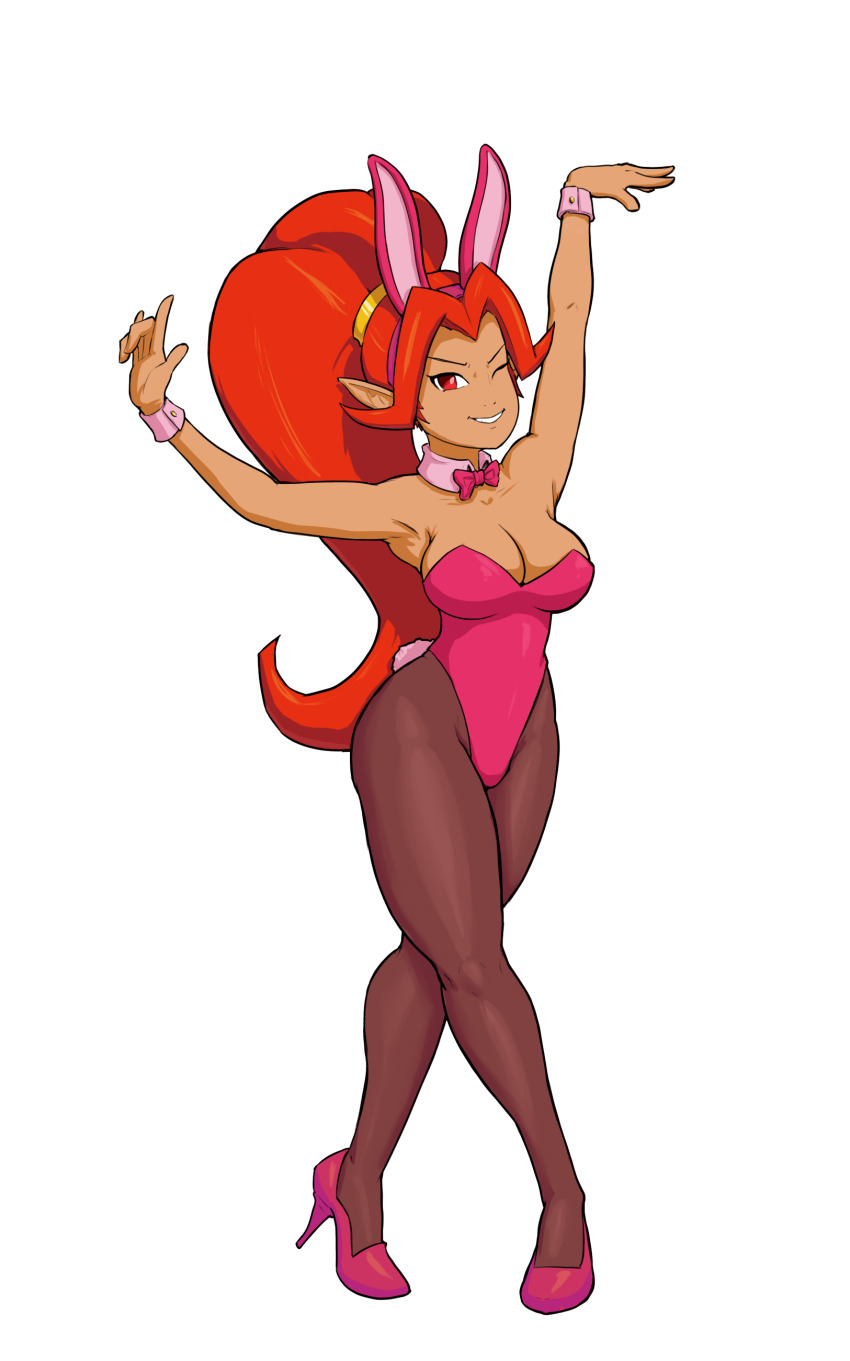 1girl absurdres breasts cleavage din drawfag high_heels highres large_breasts long_hair nintendo the_legend_of_zelda:_oracle_of_seasons red_hair solo the_legend_of_zelda the_legend_of_zelda:_oracle_of_seasons