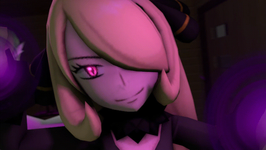 10s 1girl 2others 3d amateurthrowaway animated animated_gif black_coat blonde_hair blurry close-up coat covering_one_eye covering_privates cynthia_(pokemon) depth_of_field domination dress eye_contact face-to-face female_focus femdom fur_trim gardevoir gen_3_pokemon gen_4_pokemon glowing glowing_eyes gown green_hair hair_over_one_eye hypnosis hypnotizing_viewer indoors long_hair looking_at_another looking_at_viewer looping_animation magic mind_control multiple_others nintendo pink_eyes pokemon pokemon_(creature) pokemon_dppt possessed pov self_hypnosis short_hair smile solo_focus source_filmmaker_(medium) standing submission