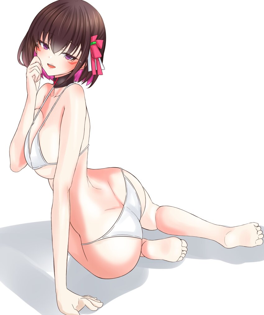 1girl absurdres artist_request ass butt_crack character_request highres short_hair smile tagme
