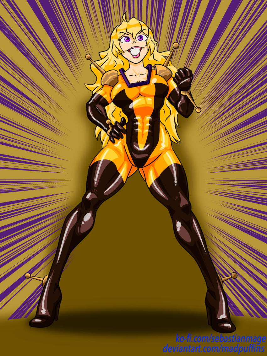 bodysuit highres mecha_pilot_suit mobile_fighter_g_gundam mobile_trace_suit rwby skin_tight tagme yang_xiao_long
