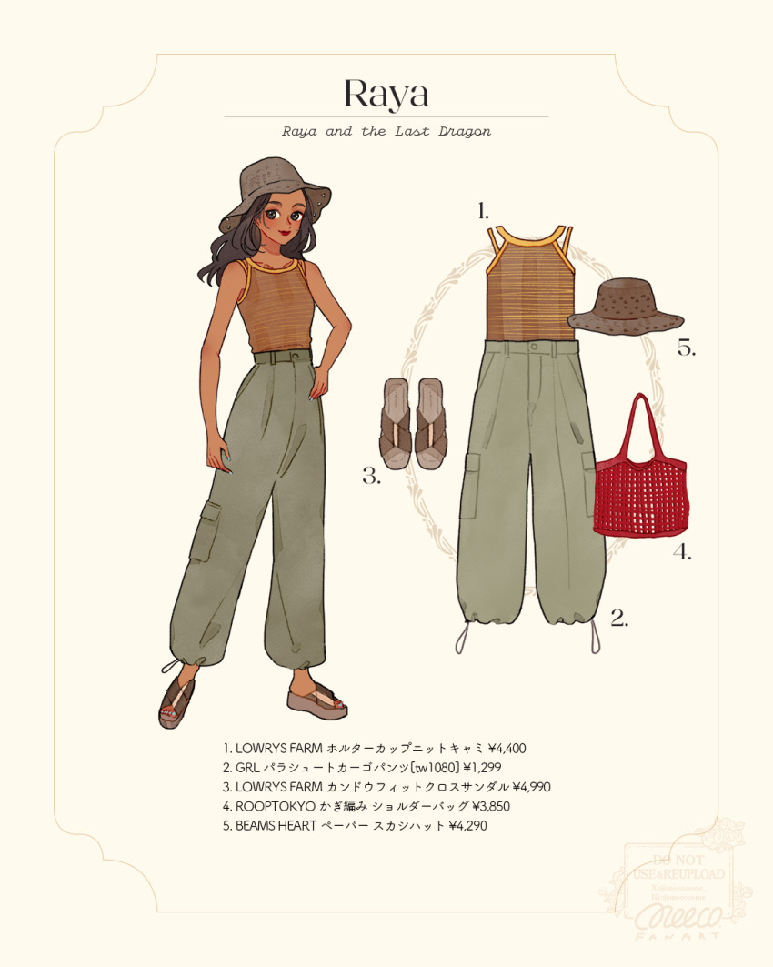 1girl animification black_hair brown_eyes brown_hair contemporary dark-skinned_female dark_skin highres jewelry long_hair looking_at_viewer meecosme raya_(ratld) raya_and_the_last_dragon shirt short_hair simple_background smile solo standing white_background