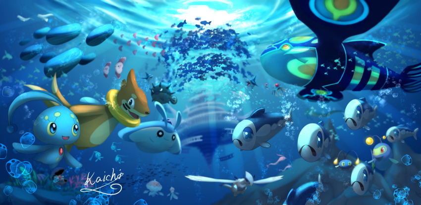 absurdres air_bubble alomomola black_eyes blue_eyes blurry bright_pupils bubble buizel chinchou clamperl closed_mouth colored_sclera commentary_request coral fish frillish frillish_(female) frown gen_1_pokemon gen_2_pokemon gen_3_pokemon gen_4_pokemon gen_5_pokemon gen_7_pokemon gorebyss gyarados highres jellicent jellicent_(female) kaichi_(tomiyu25) kyogre lanturn legendary_pokemon looking_up lugia manaphy mantyke mythical_pokemon nintendo open_mouth phione pokemon pokemon_(anime) pokemon_ranger_and_the_temple_of_the_sea pokemon_rse_(anime) primal_kyogre red_pupils remoraid sharpedo signature silhouette smile tentacool tentacruel tongue underwater wailord white_pupils wishiwashi wishiwashi_(solo) yellow_eyes yellow_sclera