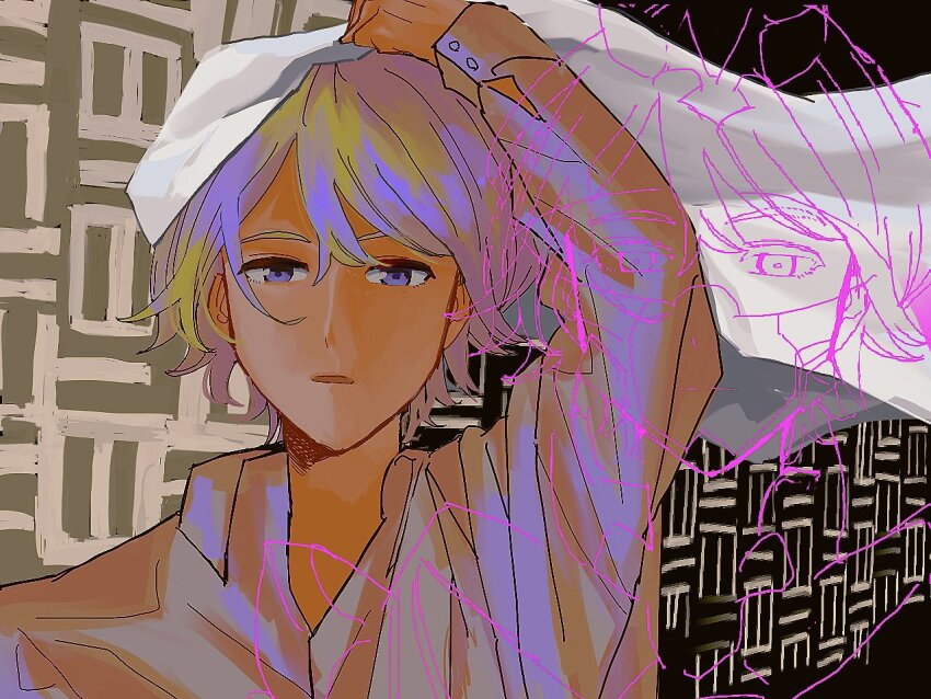 1boy 2024 20s adk-em alternate_costume bandai bandai_namco blonde_hair fukami_shion horse horse_orphnoch ishimori_prod kamen_rider kamen_rider_555 kamen_rider_shion kiba_yuuji liber_entertainment orphnoch_(555) purple_eyes ride_kamens tagme tgymzk toei_company twitter veil