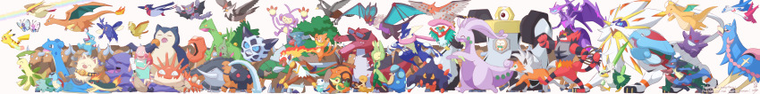 absurdres ambipom apron bayleef belt bird boldore broom buizel bulbasaur butterfree championship_belt charizard closed_eyes corphish creatures_(company) crying donphan dracovish dragonite english_text engrish_text game_freak gen_1_pokemon gen_2_pokemon gen_3_pokemon gen_4_pokemon gen_5_pokemon gen_6_pokemon gen_7_pokemon gen_8_pokemon gengar gible glalie gliscor goodra greninja hawlucha heracross highres holding holding_broom incineroar infernape kingler krookodile lapras larvitar latias latios leavanny legendary_pokemon long_image lucario lure_ball lycanroc lycanroc_(dusk) melmetal mr._mime muk mythical_pokemon naganadel nintendo no_humans noctowl noivern open_mouth oshawott palpitoad pidgeot pignite pikachu poke_ball pokemon pokemon_(anime) pokemon_(creature) primeape quilava rainbow ranguage rowlet sceptile scraggy simple_background sirfetch&#039;d snivy snorlax solgaleo squirtle staraptor starry-doll streaming_tears sunglasses swellow talonflame tauros tears torkoal torterra totodile ultra_beast unfezant unfezant_(female) wide_image zacian zacian_(hero)