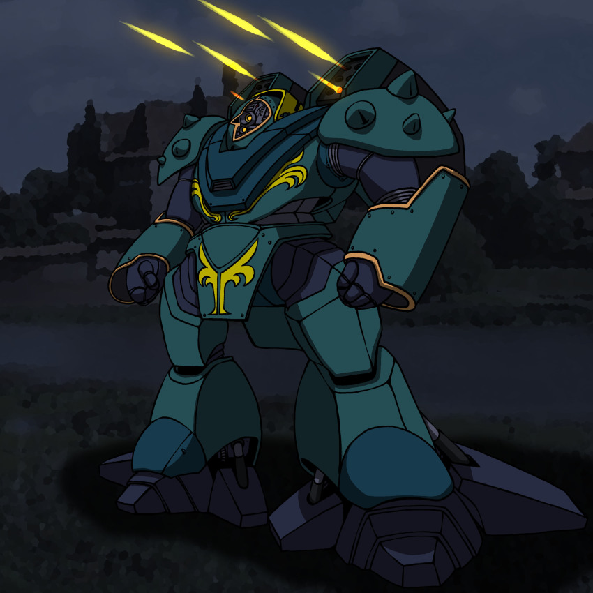 absurdres firing highres hirodango kikou-kai_galient mecha monoccoto robot tagme