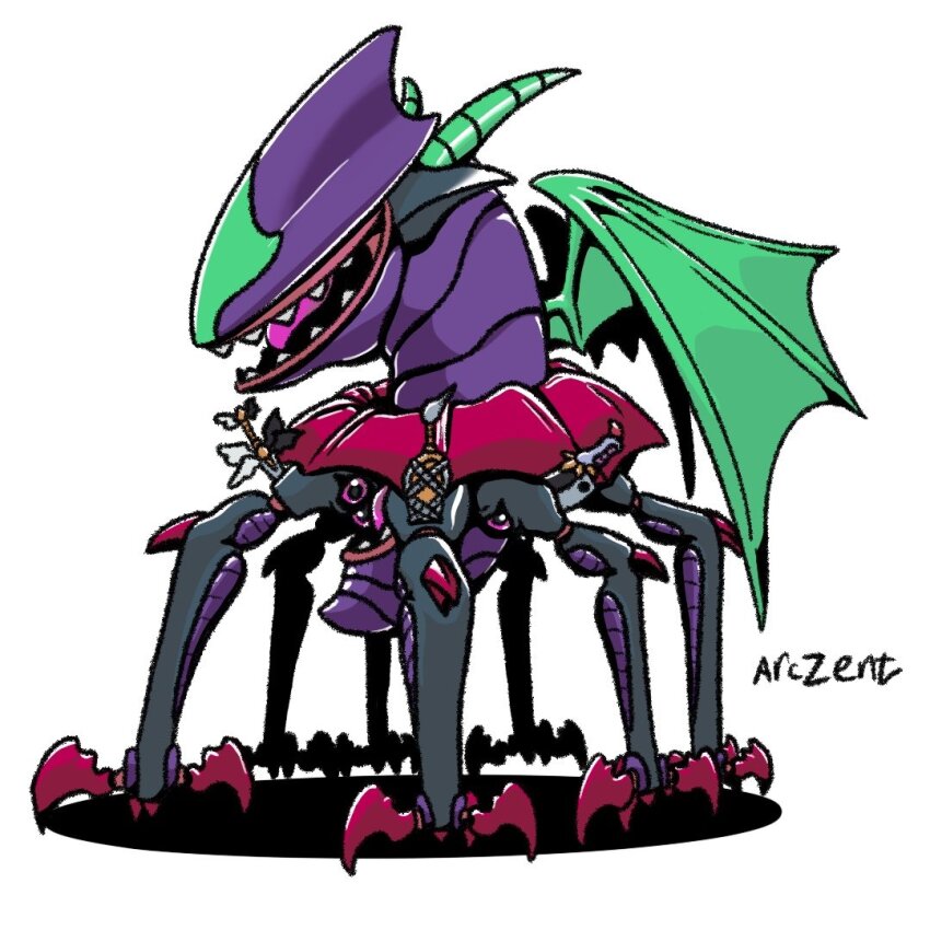 claws digimon digimon_(creature) fusion ogudomon sharp_teeth solo teeth