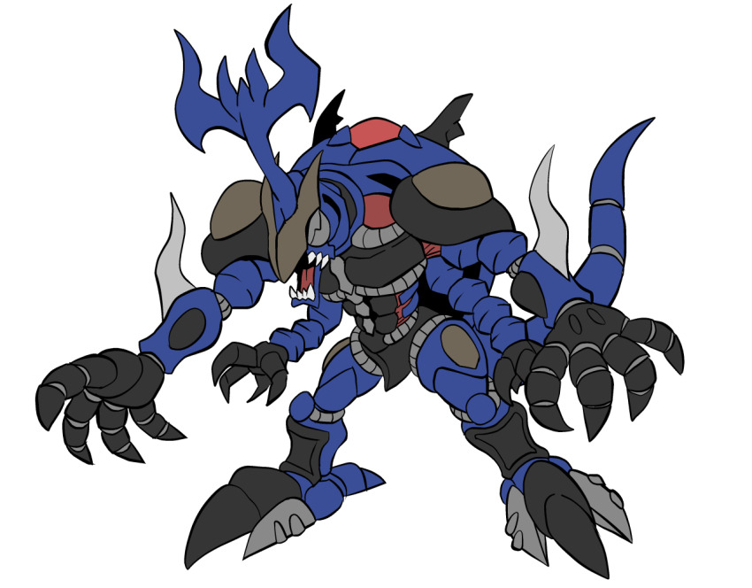 1other atlurkabuterimon atlurkabuterimon_(blue) claws digimon digimon_(creature) original other_focus solo tail