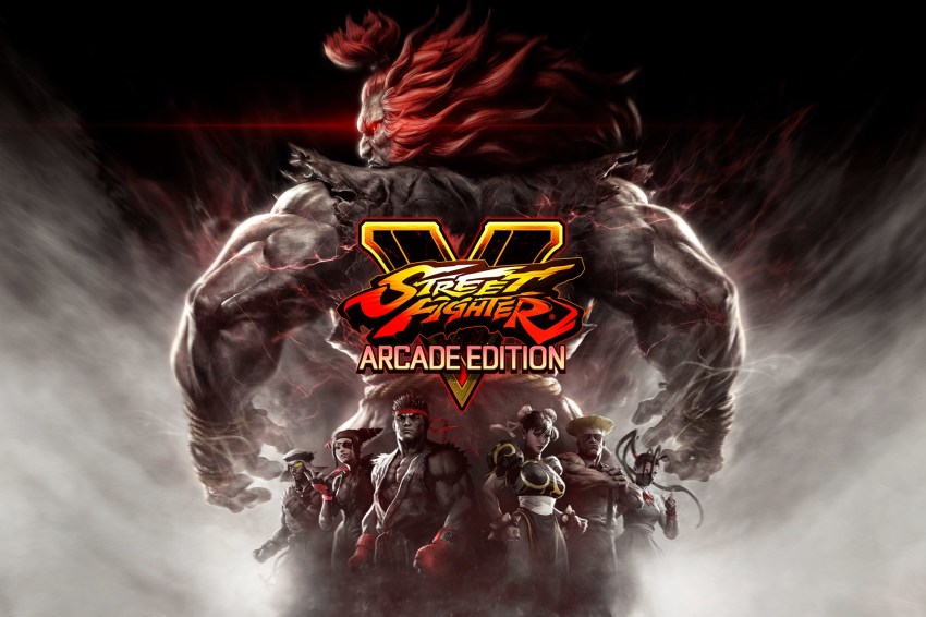 3girls 4boys aura black_clouds capcom chun-li cover electricity video_game_cover glowing glowing_eyes akuma_(street_fighter) guile han_juri highres ibuki_(street_fighter) looking_back multiple_boys multiple_girls official_art rashid_(street_fighter) ryu_(street_fighter) street_fighter street_fighter_v sunglasses