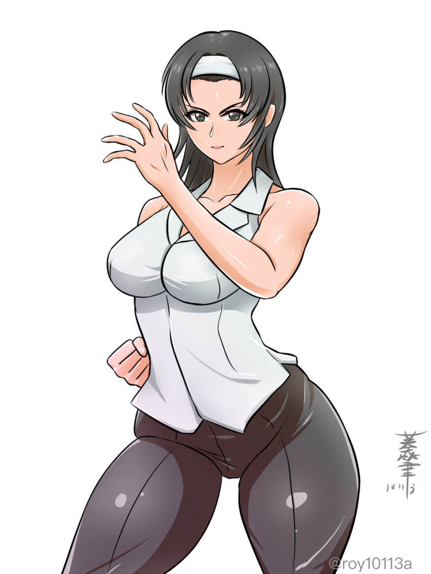 1girl black_hair brown_hair highres kazama_jun mature_female namco roy10113a tekken tekken_2 tekken_bloodline tekken_tag_tournament tekken_tag_tournament_2 tekken_the_motion_picture