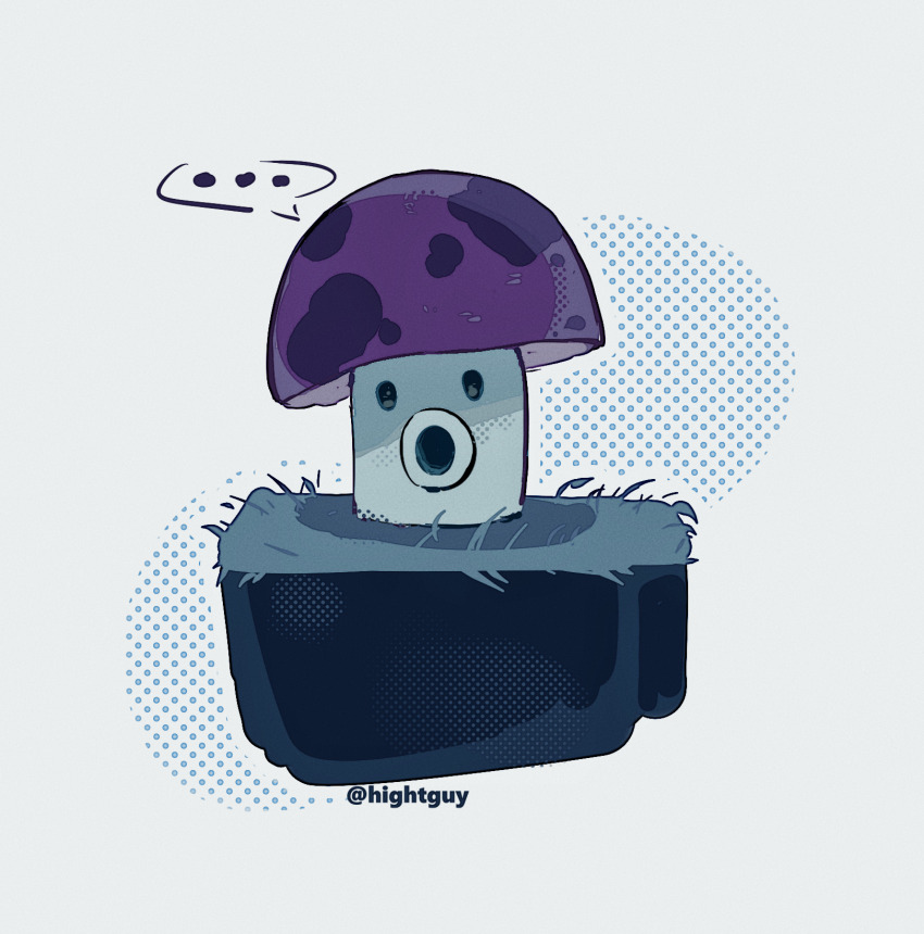 grass highres hightguy no_humans plant plants_vs._zombies puff-shroom_(plants_vs._zombies) white_background