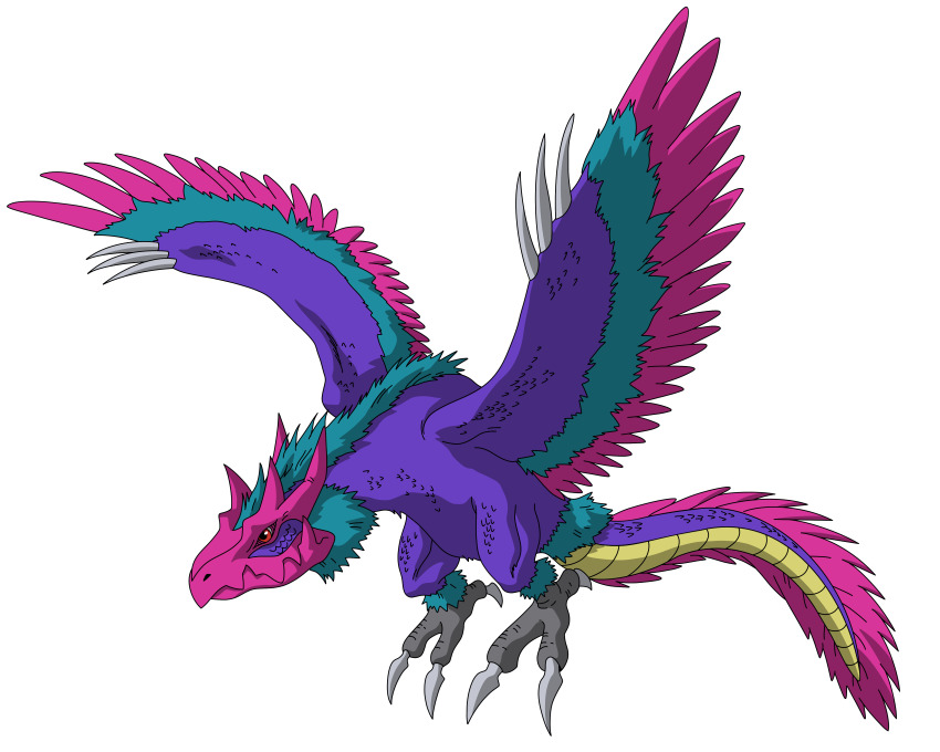 absurdres beak claws digimon digimon_(creature) feathers highres ornismon solo tail wings