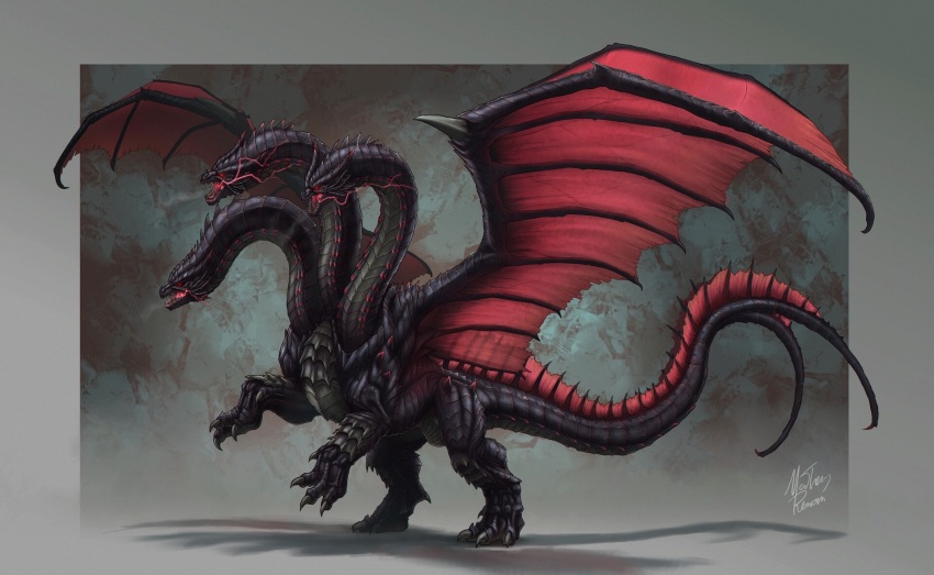 desghidorah dragon giant giant_monster godzilla_(series) highres kaiju legendary_pictures monsterverse mothra_(series) rebirth_of_mothra three_heads toho warner_bros.