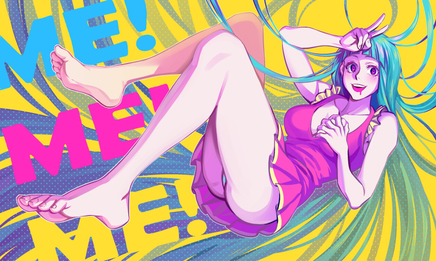 barefoot breasts highres me!me!me! meme meme_(me!me!me!) panties pantyshot toes underwear vonlianes