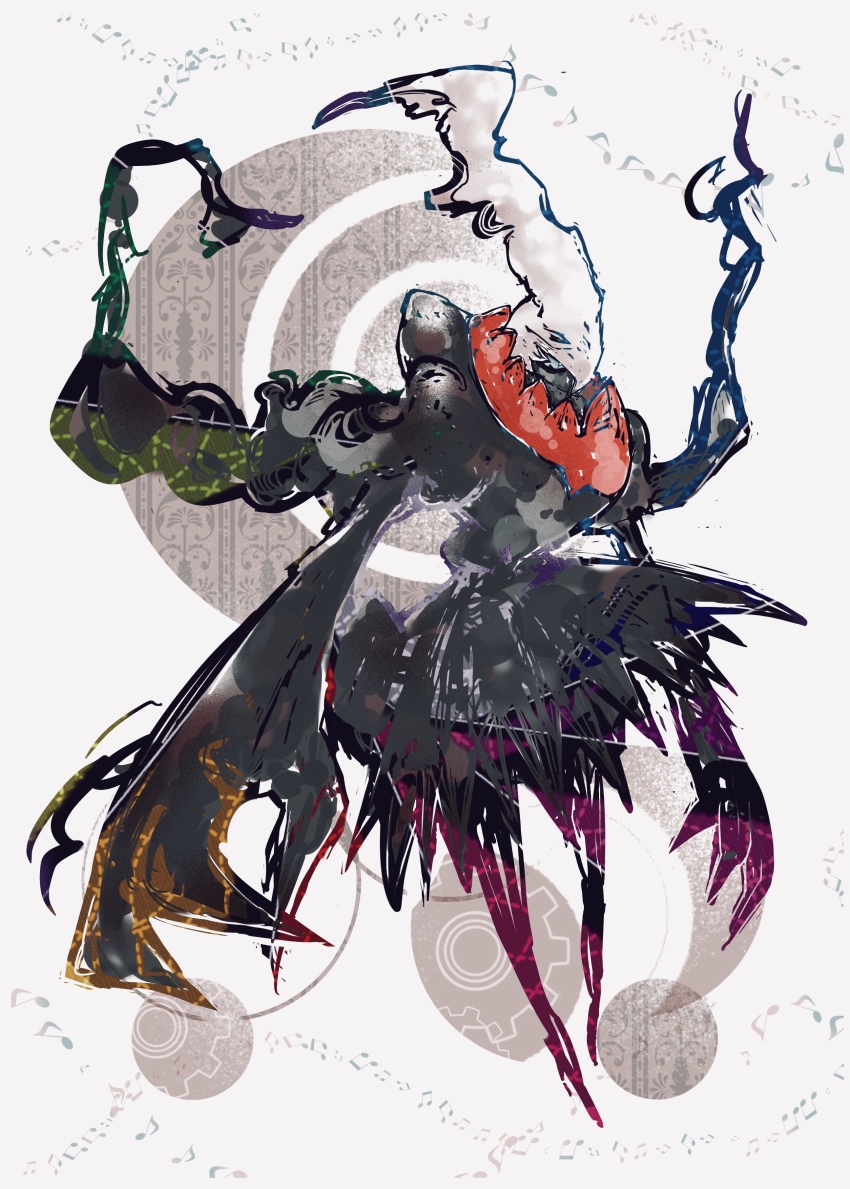 black_fur black_skin blue_eyes bright_pupils bwmtk1110 claws colored_skin covered_eyes darkrai dated full_body gen_4_pokemon highres legendary_pokemon mythical_pokemon nintendo no_humans no_mouth pokemon pokemon_(creature) pokemon_focus solo whisp white_background white_pupils