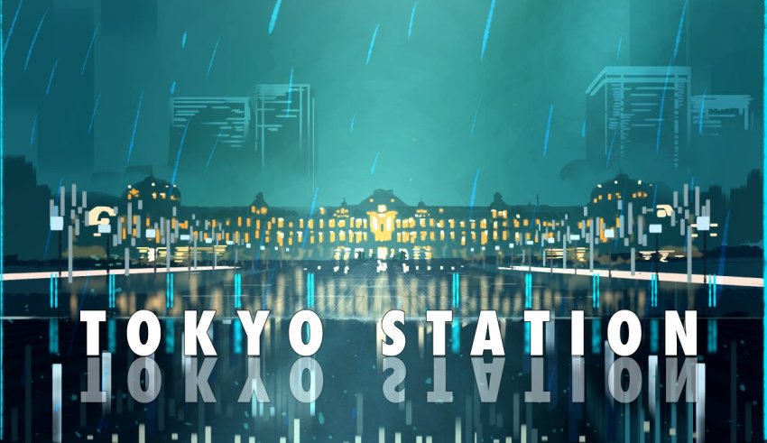 building hone-hone no_humans original rain tagme tokyo_station