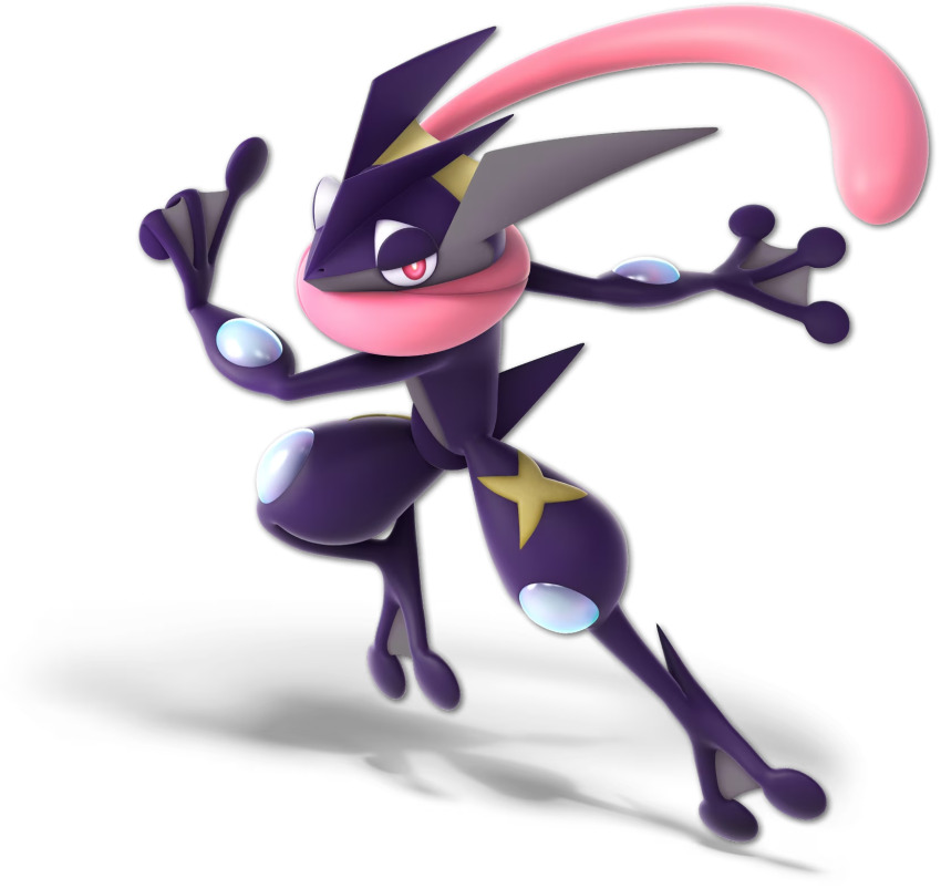 gen_6_pokemon greninja highres huge_filesize nintendo no_humans official_art pokemon pokemon_(creature) recolor super_smash_bros. tongue
