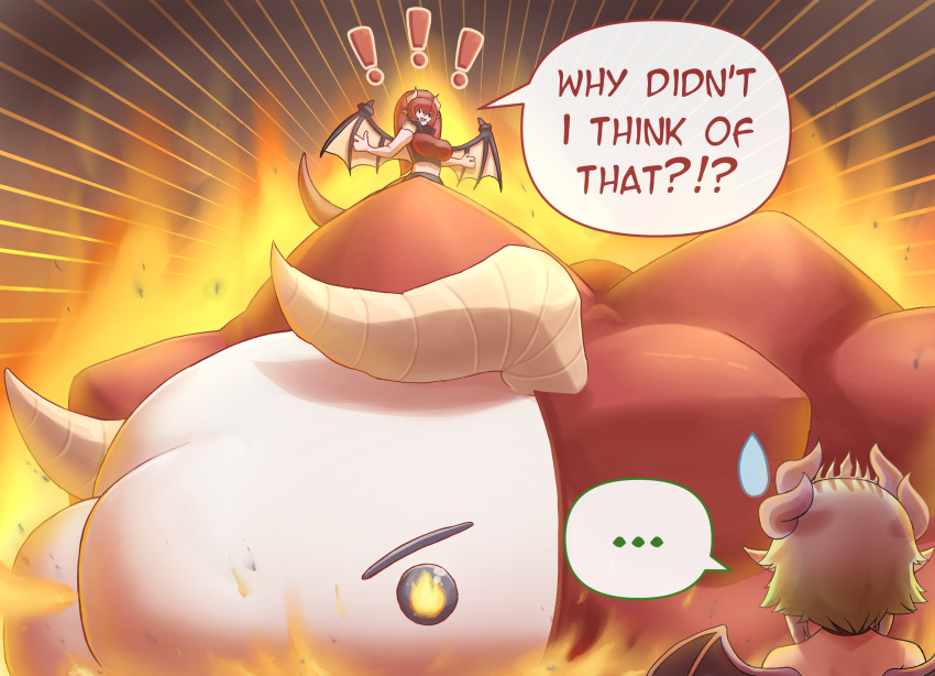 ... 2girls absurdres apricot_the_lich apricot_the_lich_(1st_costume) bad_id bad_pixiv_id dragon_girl dragon_horns dragon_tail dragon_wings english_text gen_8_pokemon highres horns hungrydurp multiple_girls nintendo pokemon pokemon_swsh snom speech_bubble spoken_ellipsis tail virtual_youtuber vshojo wings zentreya zentreya_(dragon) zentreya_(dragon)_(1st_costume)