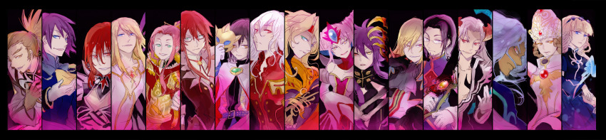 00s 4girls 6+boys albino alfa_system annotated bad_id bad_pixiv_id barbatos_goetia black_background black_hair blonde_hair blue_eyes blue_hair brown_eyes brown_hair claws coat collar column_lineup creed_graphite crown dhaos dhaos_(tales) dress duke_pantarei elraine elraine_(tales) everyone evil_smile flower frown glasses gloves goede goede_(tales) hair_ornament hairband hairpin headband heterochromia highres horns hugo_gilchrist jewelry koku_666 long_hair long_image lukius_bridges magic mask mathias_(tales) mathias_(tales_of_innocence) merines mithos_yggdrasill multiple_boys multiple_girls namco open_clothes open_shirt pendant pink_hair pointy_ears ponytail purple_hair red_eyes red_hair richard_(tales) richter_abend saleh scarf serious shirley_fennes shirt shizel sidelocks smile spoilers sword tales_of_(series) tales_of_destiny tales_of_destiny_2 tales_of_eternia tales_of_graces tales_of_hearts tales_of_innocence tales_of_legendia tales_of_phantasia tales_of_rebirth tales_of_symphonia tales_of_symphonia:_dawn_of_the_new_world tales_of_the_abyss tales_of_the_tempest tales_of_the_world tales_of_the_world_radiant_mythology tales_of_the_world_radiant_mythology_2 tales_of_vesperia van_grants weapon white_hair widdershin wide_image yellow_eyes