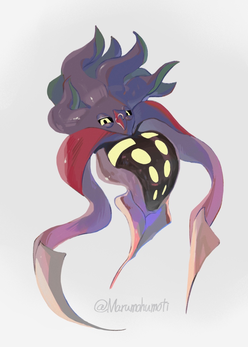 absurdres animal_focus artist_request floating_hair full_body gen_6_pokemon highres looking_at_viewer malamar nintendo pokemon pokemon_(creature) solo tentacles twitter_username yellow_eyes