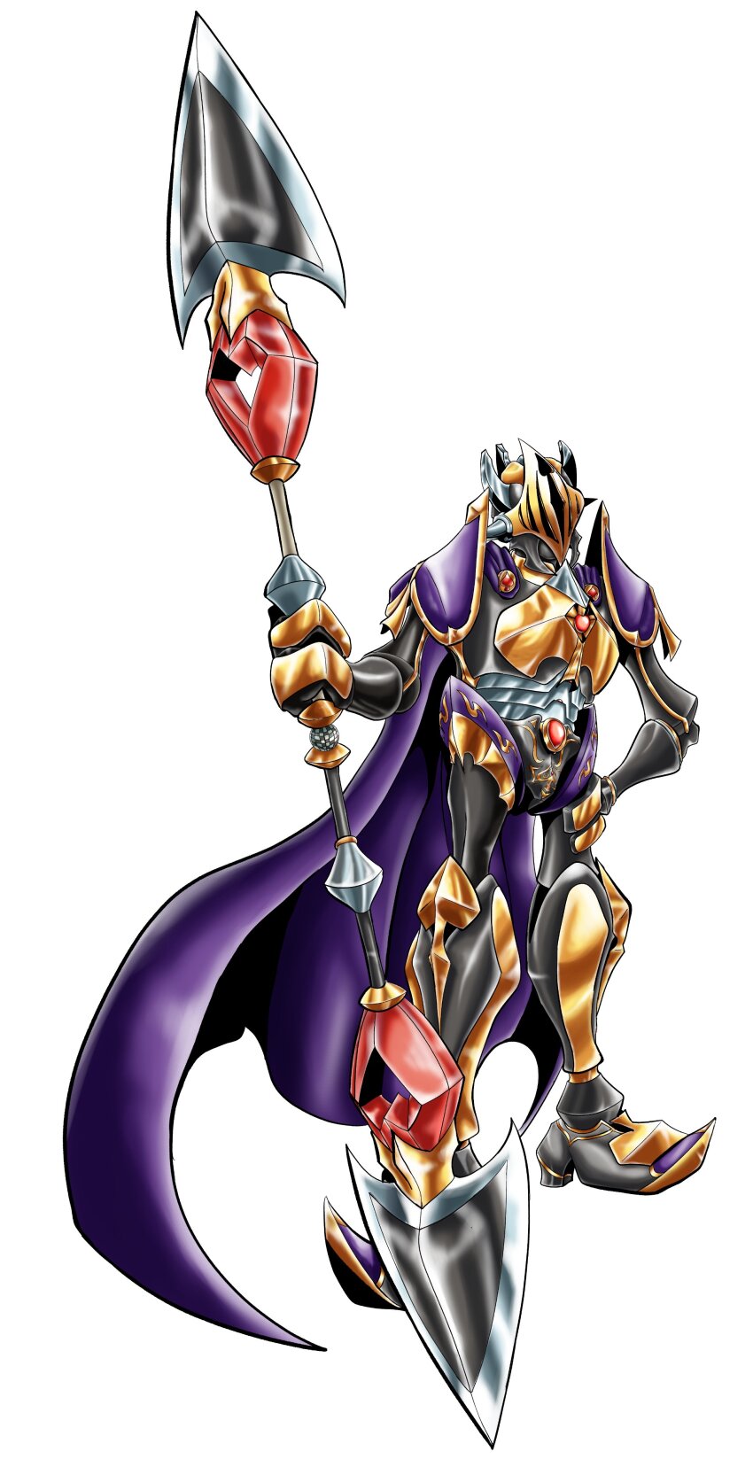 1girl absurdres armor cape digimon digimon_(creature) female_focus highres kingchessmon original solo