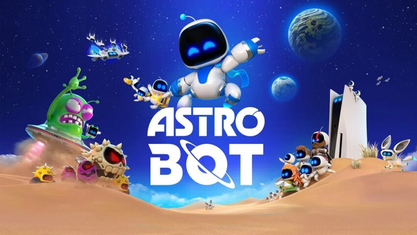 alien astro_bot_(series) blue_eyes controller desert dualsense game_console game_controller god_of_war horizon_(video_game) horizon_zero_dawn no_humans official_art planet playstation_5 playstation_controller red_eyes robot sand space spikes