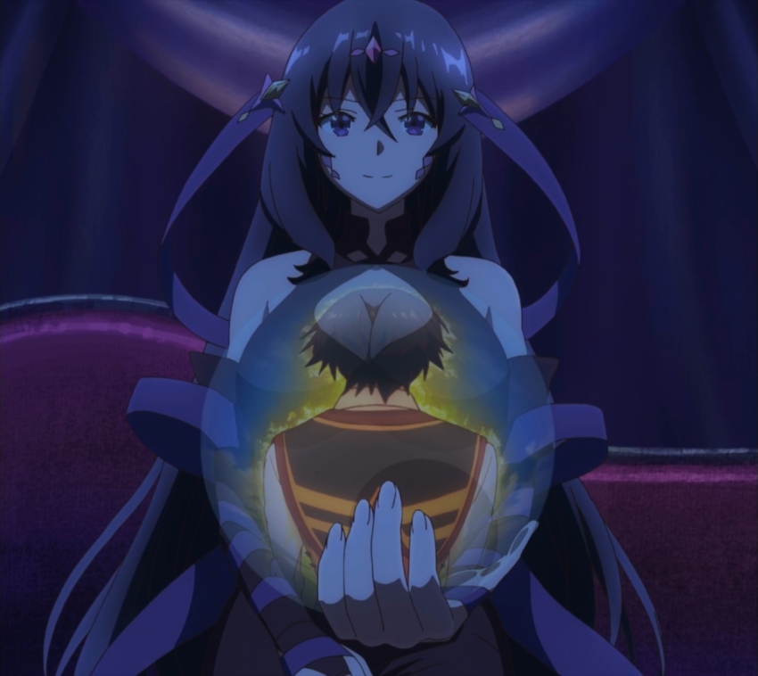 1girl breasts cleavage dress isekai_cheat_magician large_breasts long_hair shade_(isekai_cheat_magician) stitched tagme third-party_edit