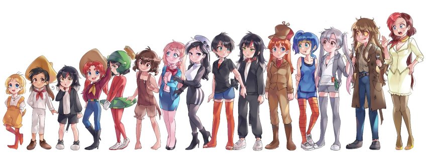 6+girls bugs_bunny carrot commentary cowboy_hat daffy_duck elmer_fudd english_commentary foghorn_leghorn genderswap genderswap_(mtf) hat height_difference helmet highres himuhino humanization long_hair looking_at_another looney_tunes marvin_the_martian mexico multiple_girls pantyhose pepe_le_pew porky_pig road_runner road_runner_(looney_tunes) shoes short_hair simple_background slippers sneakers sombrero speedy_gonzales standing sylvester_(looney_tunes) sylvester_jr._(looney_tunes) the_tasmanian_devil thighhighs tweety_bird twintails white_background wile_e_coyote yosemite_sam