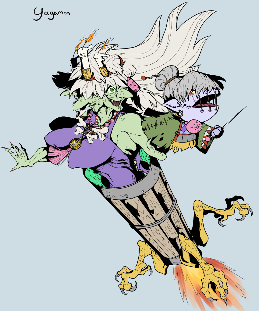 absurdres baba_yaga_(mythology) babamon digimon digimon_(creature) highres orb oridigi original puppet solo