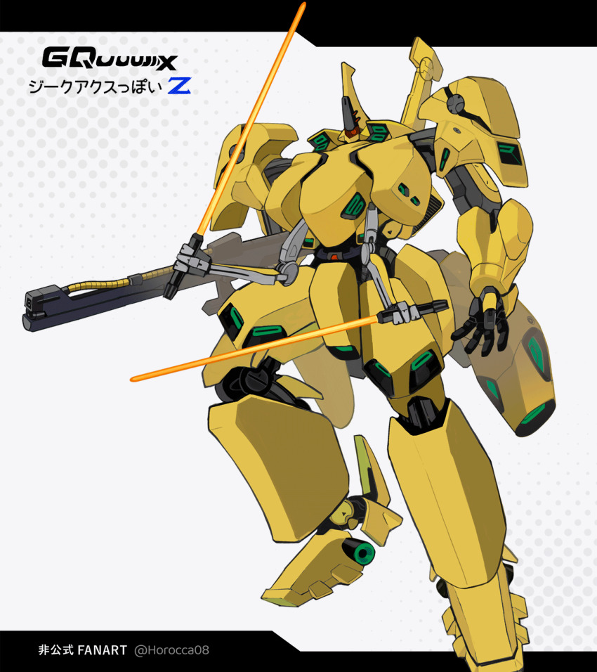 artist_name beam_rifle copyright_name energy_gun energy_sword extra_arms full_body gun gundam gundam_gquuuuuux highres holding holding_gun holding_sword holding_weapon horocca mecha mecha_focus mobile_suit no_humans official_style one-eyed redesign robot science_fiction simple_background solo sword the_o_(mobile_suit) titans_(gundam) twitter_username weapon white_background zeta_gundam