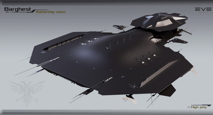 3d attack_ship_(eve_online) barghest_(eve_online) battleship_(eve_online) caldari_state_(eve_online) commentary copyright_logo copyright_name dated_commentary emblem english_text eve_online glint grey_background grey_theme highres kaspercohen_(kasper_hansen) logo maya_(medium) military_vehicle mordu&#039;s_legion_command_(eve_online) no_humans photoshop_(medium) radio_antenna realistic science_fiction spacecraft tackler_(eve_online) vehicle_focus vehicle_name