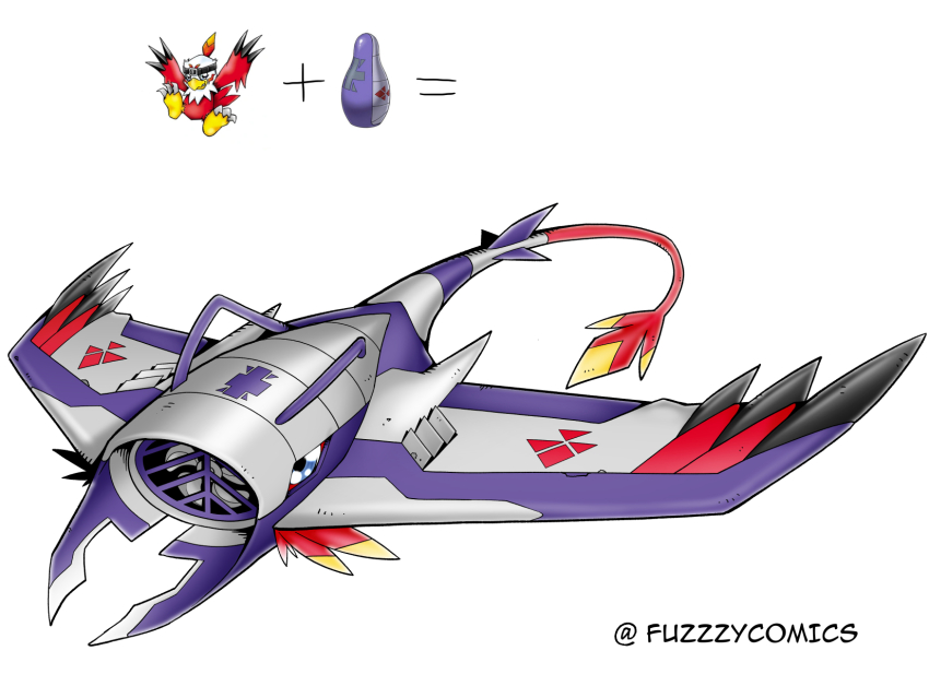 armor blue_eyes crests_(digimon) digimental digimental_of_sincerity digimon digimon_(creature) fuzzzycomics hawkmon highres manta_ray oridigi original twitter_username
