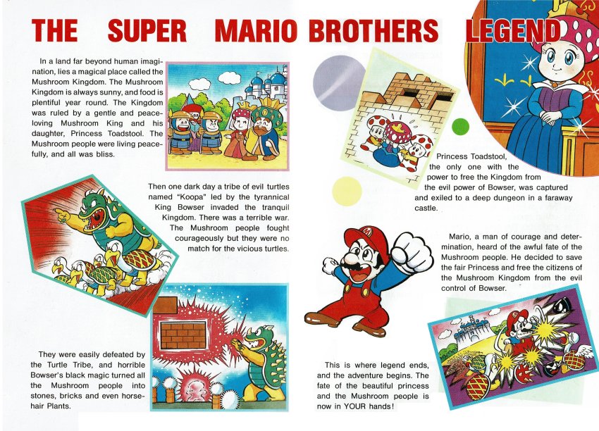 2girls 6+boys 6+others ^_^ absurdres angry beard belt blue_eyes blue_shirt blue_sky blue_sweater boots bowser bullet_bill newsboy_cap castle clenched_teeth closed_eyes cloud comic creature crown crying day dress english_text facial_hair full_body gloves hat helmet highres king koopa koopa_paratroopa koopa_troopa magic mario mario_(series) multiple_boys multiple_girls multiple_others mushroom_hat mushroom_king mushroom_kingdom mustache nintendo official_art outdoors overalls pointing polearm princess princess_toadstool red_headwear red_overalls red_vest running_bond sharp_teeth shirt sitting sky soldier spear spiked_shell spikes spiny super_mario_bros._1 sweatdrop sweater tagme teeth text_focus throne toad_(mario) transformation turtle vest weapon white_gloves wings