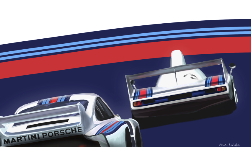 artist_name car highres martini_(brand) motor_vehicle no_humans porsche porsche_911 porsche_930 race_vehicle racecar shadow spoiler_(automobile) sponsor vehicle_focus vehicle_request wais_bankikki world_sportscar_championship