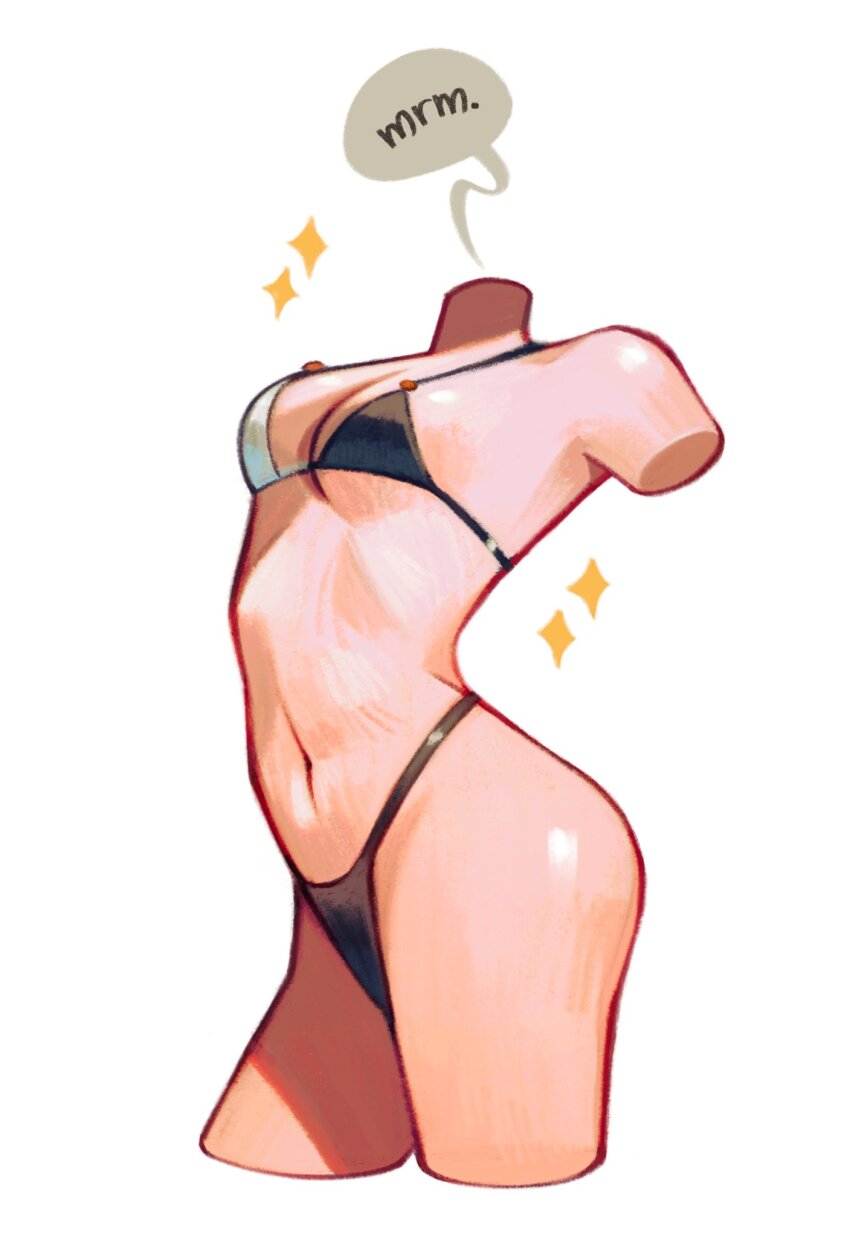 1girl bikini friedbaens highres navel original solo stomach swimsuit white_background