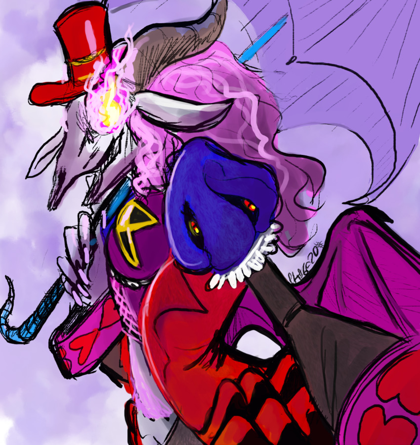 1girl demon demon_girl digimon digimon_(creature) female_focus highres mephismon mephismon_x-antibody solo