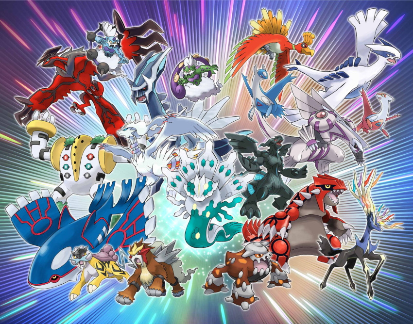 alternate_color antlers ariga_hitoshi arms_up bird claws dialga dragon entei fangs flying gen_2_pokemon gen_3_pokemon gen_4_pokemon gen_5_pokemon gen_6_pokemon groudon heatran ho-oh horns kyogre latias latios legendary_pokemon lugia nintendo no_humans official_art open_mouth palkia pokemon pokemon_(creature) pokemon_focus raikou regigigas reshiram sharp_teeth shiny_pokemon sparkle tail talons teeth thundurus thundurus_(incarnate) tornadus tornadus_(incarnate) wings xerneas yveltal zekrom zygarde zygarde_(50)