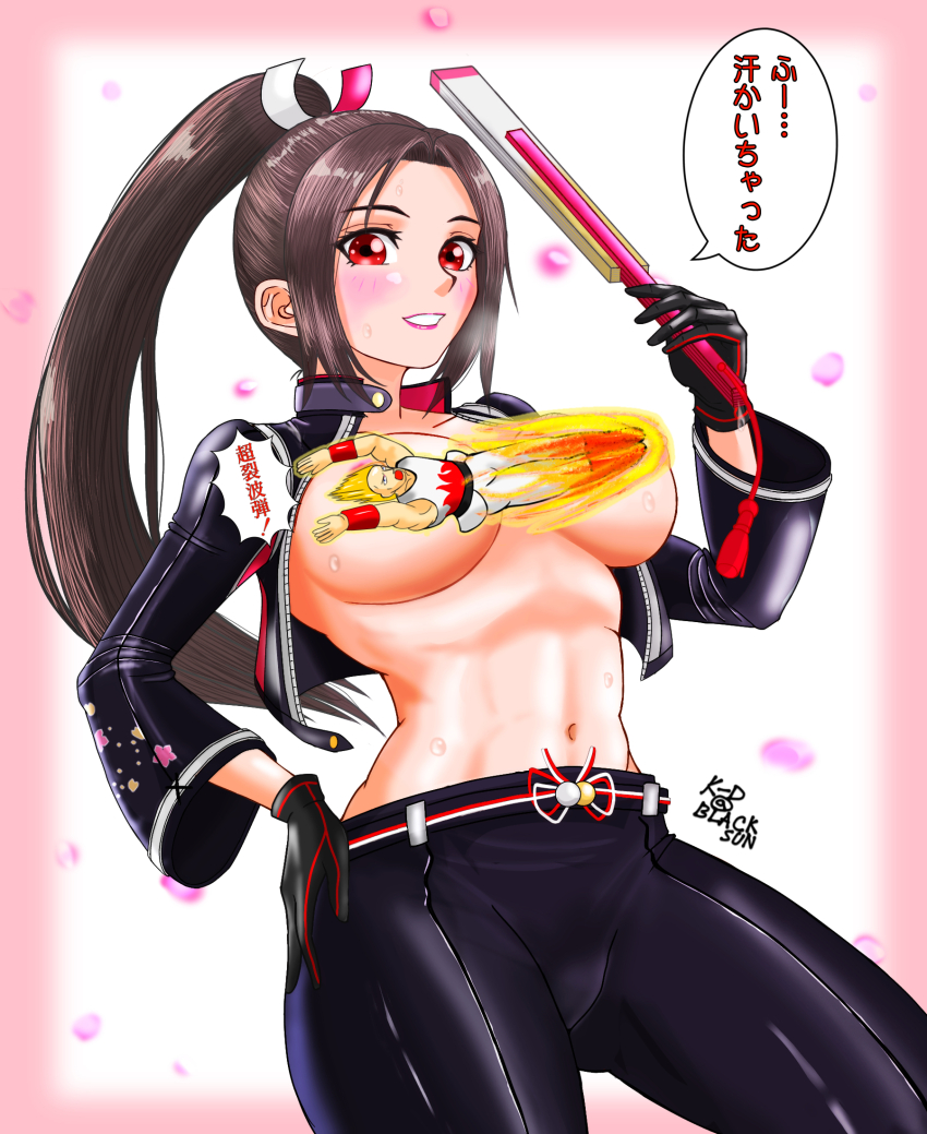 1boy 1girl andy_bogard breasts fatal_fury fatal_fury:_city_of_the_wolves highres large_breasts long_hair shiranui_mai