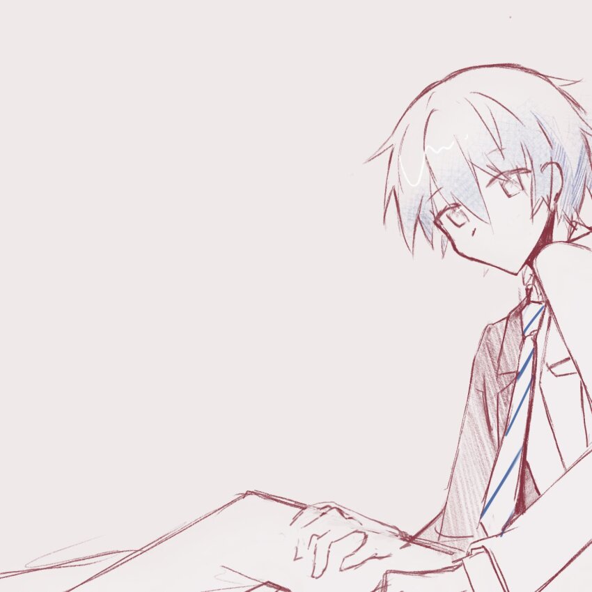1boy date_a_live highres itsuka_shidou n.(pl) school_uniform sketch solo tagme