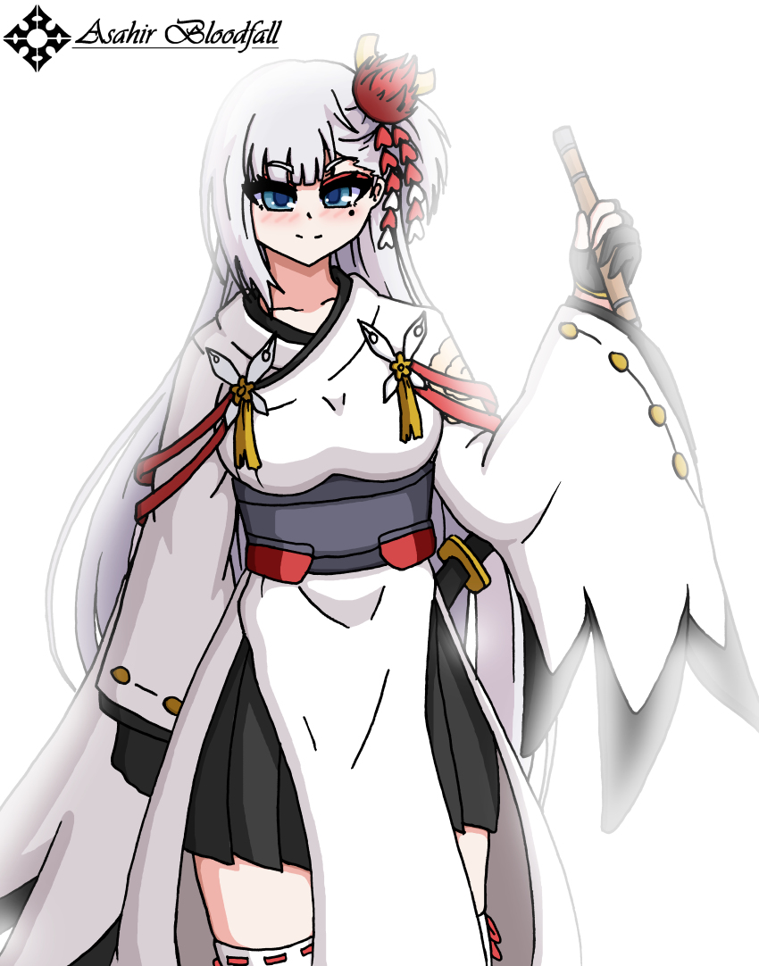 1girl absurdres asahir azur_lane blue_eyes highres self-upload shoukaku_(azur_lane) tagme white_hair