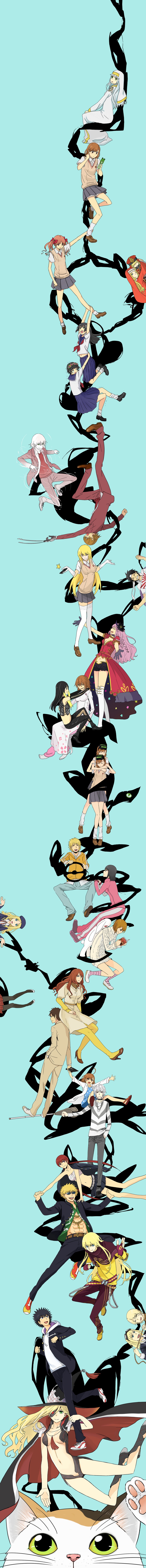 6+boys 6+girls absurdres accelerator_(toaru_majutsu_no_index) black_hair black_veil blonde_hair brown_hair cat child durarara!! energy etzali fantasy frenda_seivelun gekota green_eyes habit hamazura_shiage highres incredibly_absurdres index_(toaru_majutsu_no_index) kakine_teitoku kakine_teitoku_(post-revival) kamijou_touma katrine.shi kinuhata_saiai last_order_(toaru_majutsu_no_index) laura_stuart long_hair long_image magic meigo_arisa misaka_imouto misaka_mikoto misaka_worst mugino_shizuri multiple_boys multiple_girls musujime_awaki never_say_never_(durarara!!) nun ollerus othinus parody psychic red_veil rising_sun_flag safety_pin sasha_kruschschev saten_ruiko school_uniform science_fiction serafuku shirai_kuroko shirt shokuhou_misaki short_hair siblings silvia_(toaru_majutsu_no_index) simple_background sisters sogiita_gunha sphinx_(toaru_majutsu_no_index) spiked_hair striped_clothes striped_shirt sunburst takitsubo_rikou tall_image thor_(toaru_majutsu_no_index) toaru_kagaku_no_railgun toaru_majutsu_no_index toaru_majutsu_no_index:_endymion_no_kiseki toaru_majutsu_no_index:_new_testament toaru_majutsu_no_index:_old_testament toaru_majutsu_no_index_gaiden:_toaru_kagaku_no_accelerator toaru_majutsu_no_index_gaiden:_toaru_kagaku_no_dark_matter toaru_majutsu_no_index_gaiden:_toaru_kagaku_no_mental_out tokiwadai_school_uniform trust_me_(durarara!!) tsuchimikado_motoharu uiharu_kazari unabara_mitsuki veil white_veil