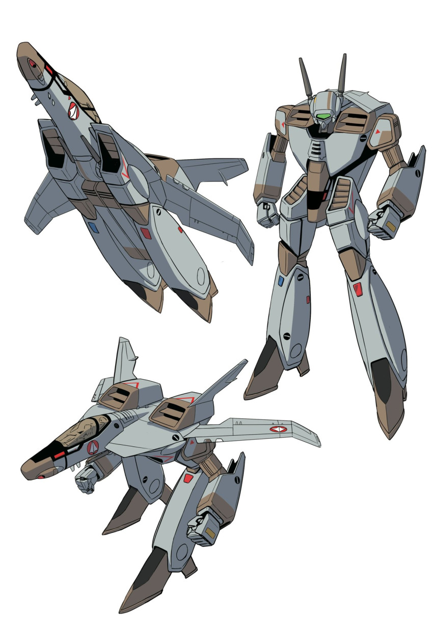 1980s_(style) artist_request av-11d_bronco_ii battroid choujikuu_seiki_orguss choujikuu_yousai_macross comparison creator_connection crossover energy_cannon fusion gerwalk highres k16_(r_area2019) kawamori_shouji_(style) macross mecha multiple_views official_style oldschool orguss original redesign retro_artstyle robot roundel science_fiction traditional_media transformation u.n._spacy variable_fighter vf-1 vf-1j white_background
